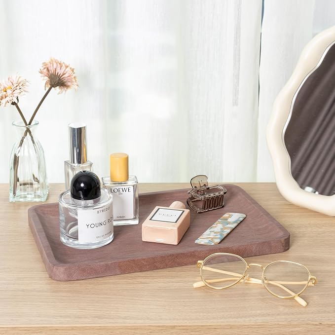Karibiber Marble Vanity Tray, 11.8in Sandstone Bathroom Kitchen Tray - Image 7