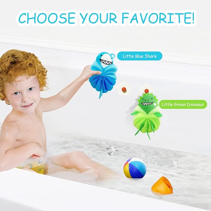 Kids Loofah & Bath Sponge, 2 Pack Loofah - Image 5