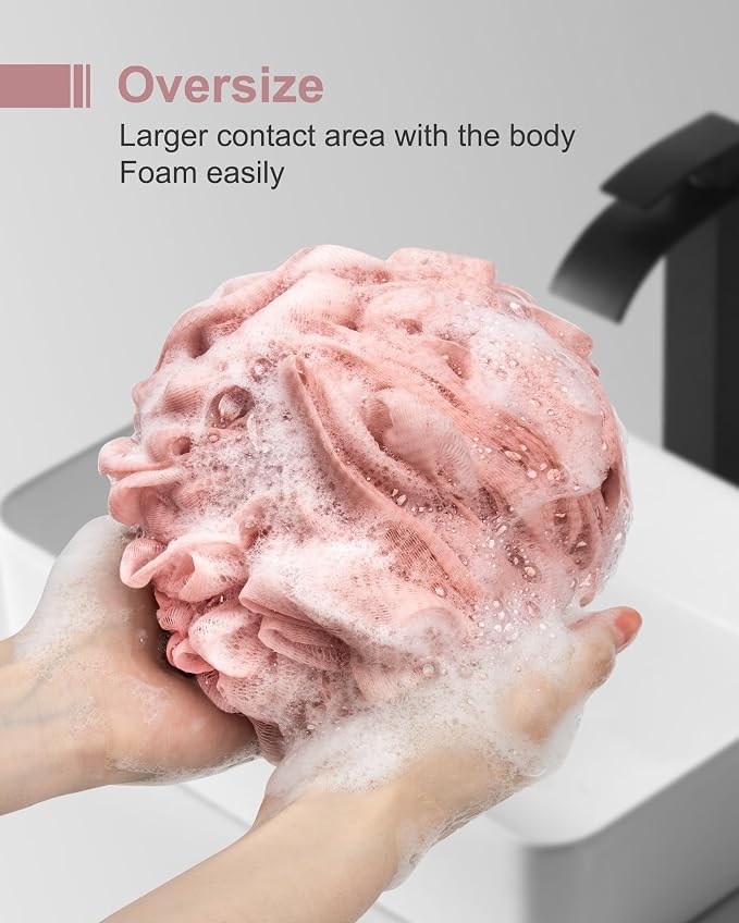 MTDLYICE Loofah Sponge, XXL Large Loofah 100g 4 Pack, Bath Sponge Soft Mesh - Image 2