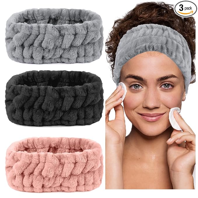 LAPOHI 3 Pack Microfiber Towel Headbands by LAPOHI