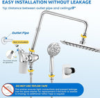 Ryamen Upgraded Dual Shower Heads Combo, 10 inch Filtered Shower Head - Image 8