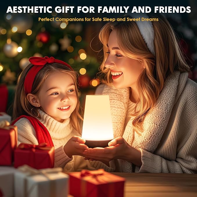 Auxmir LED Night Light Bedside Lamp Touch and Remote Control Dimmable Tabletop - Image 9