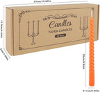 WPONSZU 12 Pack 10 Inch Spiral Taper Candle Set, Unscented Dripless Candlesticks - Image 9