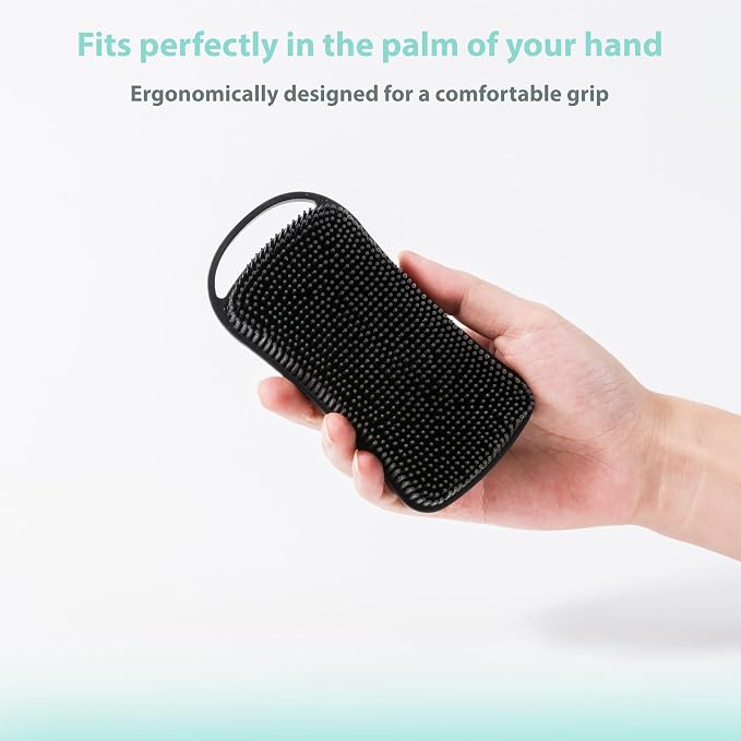 2 PC Silicone Body Scrubber, 2 in 1 Exfoliating Shower Bath Scrubber, Soft - Image 6