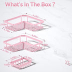 YASONIC Corner Adhesive Shower Caddy, - Image 7