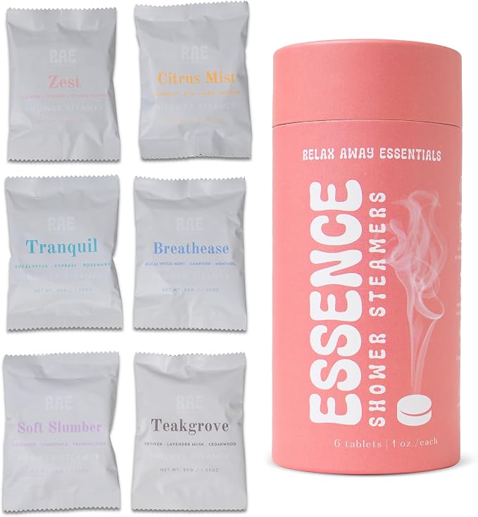 Relax Away Essence Shower Steamers 6 Pack by RelaxAwayEssentials