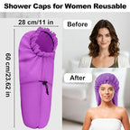 ELEBOX Extra Large Shower Cap for Braids/Curly Hair/Dreadlock | Reusable - Image 5