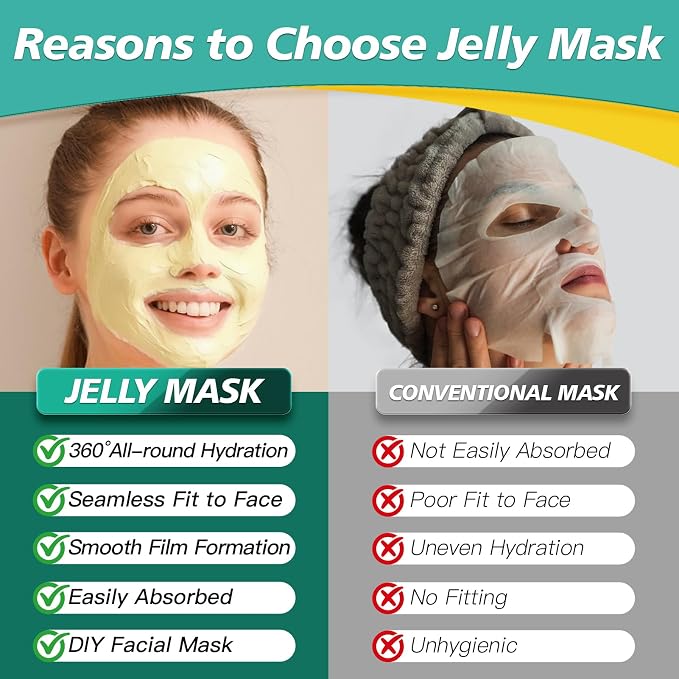 Pjordo Powder Jelly Mask for Facials Professional, Peel Off Facial Mask for - Image 5