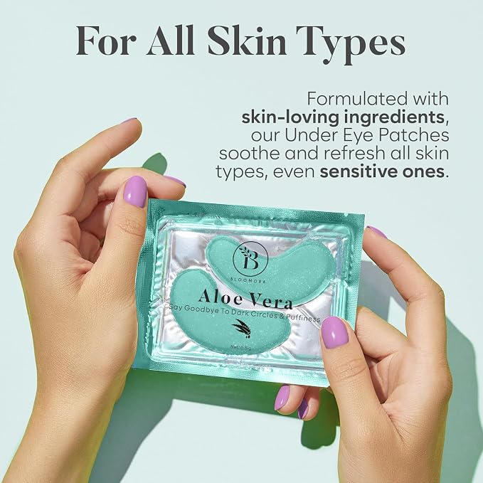 BLOOMORA Aloe Vera Under Eye Patches, - Image 7
