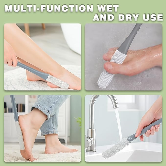 2-Pack Toe Cleaning Brush with Long Handle – Foot Scrubber & Exfoliating - Image 6
