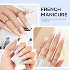 modelones French Tip Tool- 6 Pcs Nail Stamp French Manicure Kit Suitable - Image 7