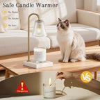 Hong-in Modern Gold and Marble Candle Warmer Lamp - Image 3