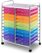 Giantex 20 Drawer Rolling Storage Cart Tools Scrapbook Paper Office School - Image 9