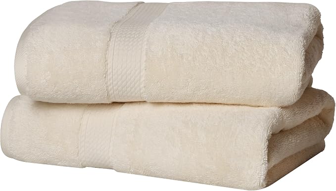 SUPERIOR Egyptian Cotton Pile Bath Towel Set of 2, Ultra Soft Luxury Towels - Image 2