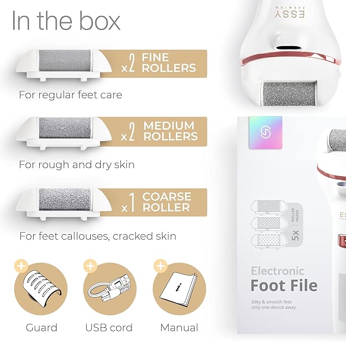 Essy Electric Foot File Hard Skin Remover - Image 4