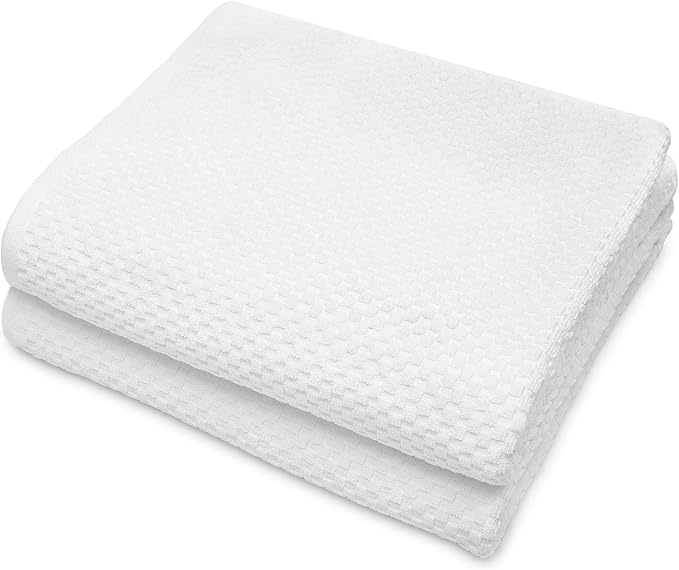 COTTON CRAFT- Euro Spa Set of 2 Luxury Waffle Weave Bath Sheets, Oversized Pure by COTTONCRAFT