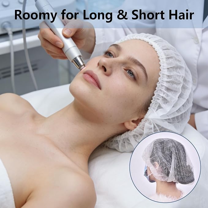 160 Pcs Disposable Bouffant Caps, 21 Inch Stretch, Disposable Hair Net - Image 6