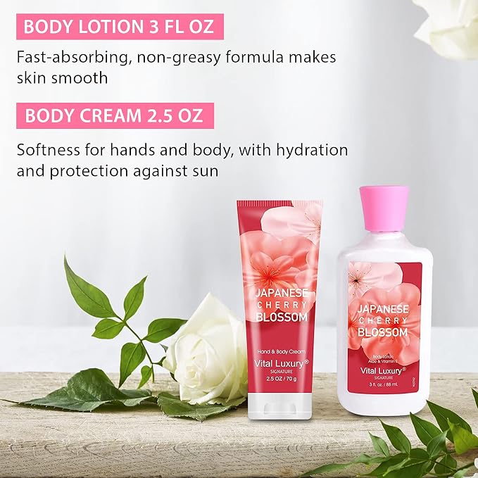 Mother’s Day Gift Set for Women – 4PC Japanese Cherry Blossom Luxury Spa Kit - Image 3