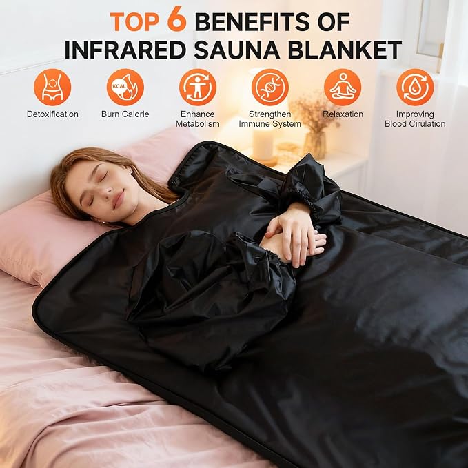 Bitlyle Sauna Blanket with Arm Sleeves - Image 9