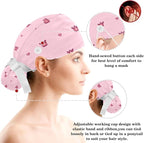 Women's Working Caps with Scrunchies Tarot Pattern Background Lace-Up Hat - Image 3