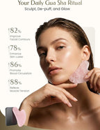 Gua Sha Facial Tool – Pink Stone Guasha Tool - Image 2