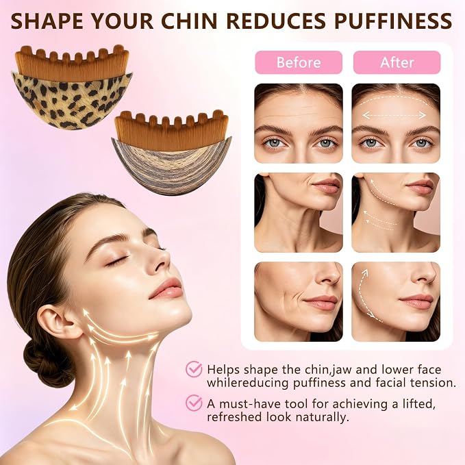 2PCS Lymphatic Drainage Gua Sha Face Brush - Image 2