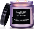 M&SENSE Lavender Citrus Home Scented Candles, 11.6oz Natural Soy Wax, 70 Hours by MSENSE