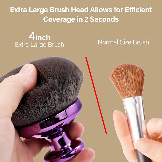 Extra Large Body Makeup Brush For Self Tanner, Leg Makeup &Bronzer Blend - Image 3