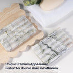 2 Pcs Soap Holder for Bathroom, Marble Soap Dish for Kitchen Countertop - Image 3