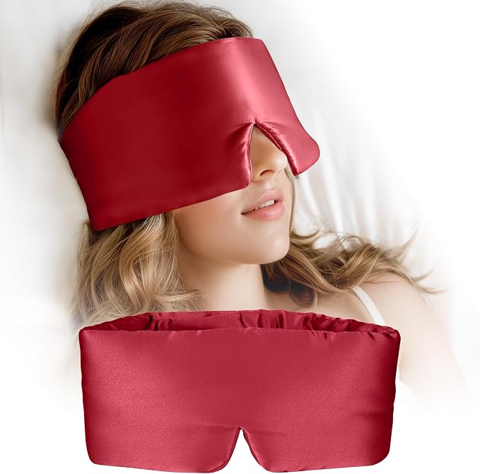 Silk Sleep Mask for Women and Men, Side Sleeper, 22 Momme Pure Mulberry Silk by Unknown