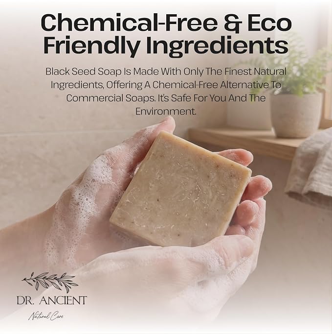 Dr. Ancient Black Seed Soap Bar – Organic, Vegan Handmade Soap - Image 6