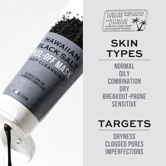 Freeman Exotic Blends Hawaiian Black Salt Peel Off Facial Mask, 6 fl.oz./175 mL - Image 3