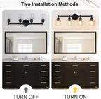 Bathroom Light Fixtures, 4-Light Modern Bathroom Vanity Light, Adjustable - Image 4