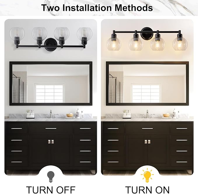 Bathroom Light Fixtures, 4-Light Modern Bathroom Vanity Light, Adjustable - Image 4