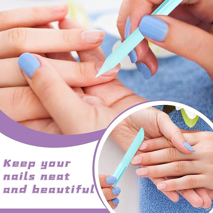 4Pcs Glass Cuticle Pusher, heemeei Dual-Ended Manicure Stick, Crystal Cuticle - Image 4
