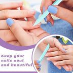 4Pcs Glass Cuticle Pusher, heemeei Dual-Ended Manicure Stick, Crystal Cuticle - Image 4