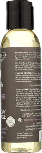 Soothing Touch Ayurveda Organic Bath, Body & Massage Oil, Calming Lavender - Image 6