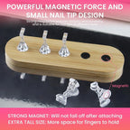 Wooden Stand for Nails Art Display Practice 2 Set, 1 Heart Shaped Acrylic - Image 5