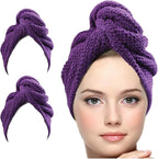 KEEPOZ Hair Towel Wrap Quick Dry 100% Cotton Super Absorbent Turban Head Wrap by KEEPOZ
