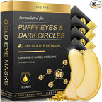 AVJONE 24K Gold Under Eye Patches, Collagen Eye Masks by AVJONE