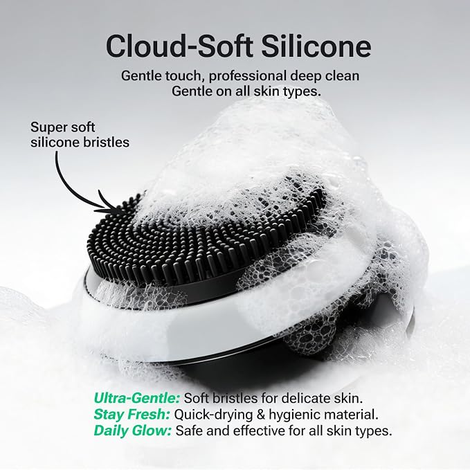 Electric Face Scrubber & Silicone Facial Cleansing Brush - Image 3