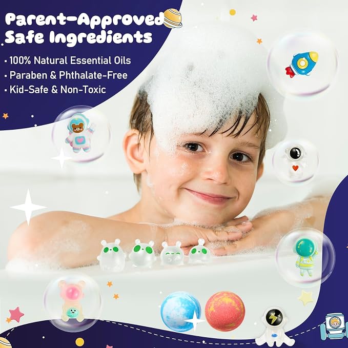 20 Pack Galaxy Bath Bombs for Kids - Image 4
