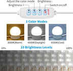 LED Vanity Mirror Lights with 12 Stick On Dimmable Bulbs, 3000K 4500K 6500K & - Image 2