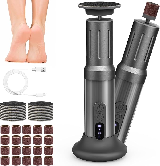 Electric Foot Callus Remover Cordless Electric Foot Filer Kit by Unknown