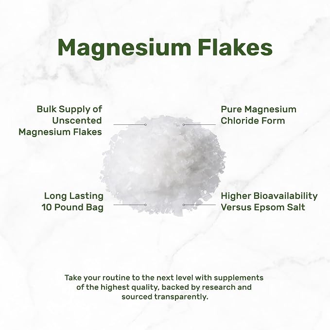 Pure Magnesium Flakes Bath Soaks, 10lbs - Image 2