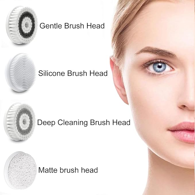 Facial Cleansing Brush, 4 in 1 Electric Face Scrubber - Image 3