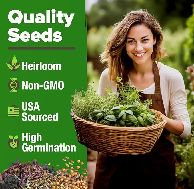HOME GROWN 25 Herb Seeds for Planting 8, 700+ Non-GMO Heirloom Seeds | Extra - Image 2