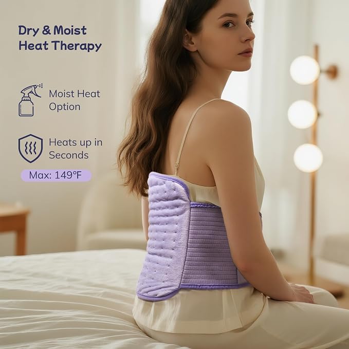 Heating Pad for Period Cramps, Upgraded Wrap Heating Pad for Back Pain Relief - Image 8