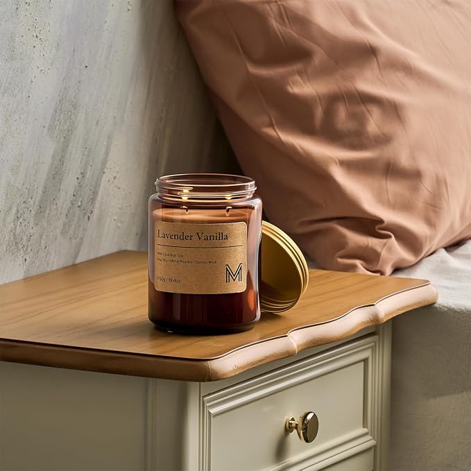 M&SENSE Lavender Vanilla Scented Christmas Candle Gift | 19.4oz, 115-Hour Burn - Image 7