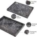 Marble Bathroom Vanity Tray, Natural Luxury Vanity Home Kitchen Bathroom Table - Image 2